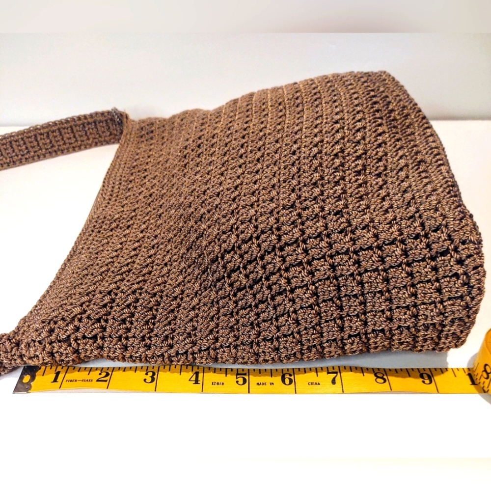VTG Talbots Crochet Knit Shoulder Purse - Picture 5 of 15